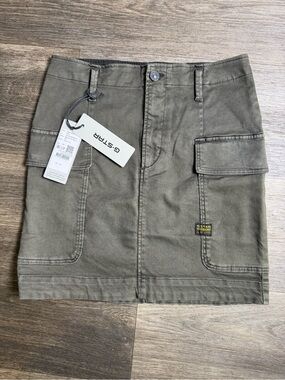 G-Star Olive Green Cargo Mini Skirt